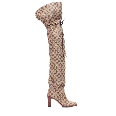 gucci brown over the knee boots|Gucci knee high boots black.